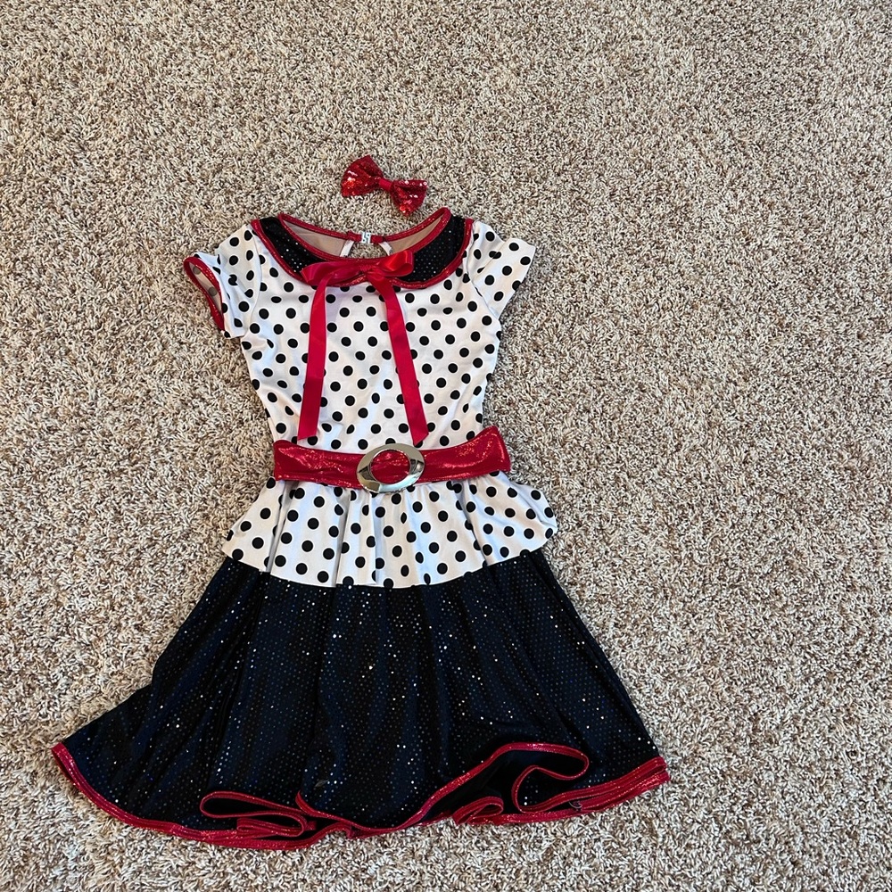 A wish come true, small adult, polkadot, Cruella devil, dance costume
